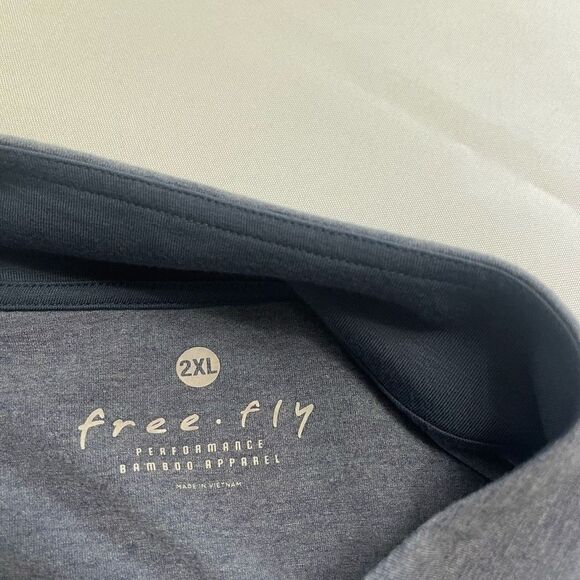 Free Fly Sweater Quarter Zip Pullover Mens 2X Blue Performance Bamboo - Picture 3 of 7
